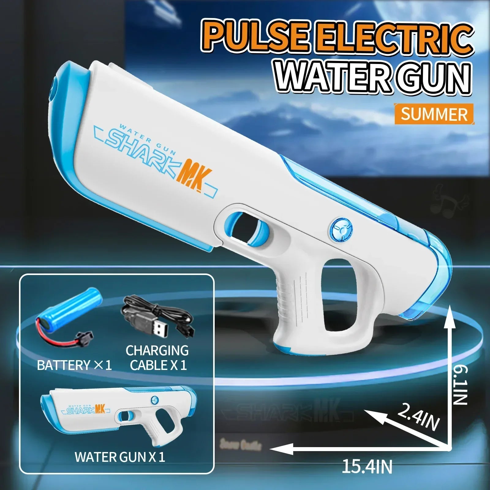 High Pressure Pulse Electric Water Gun